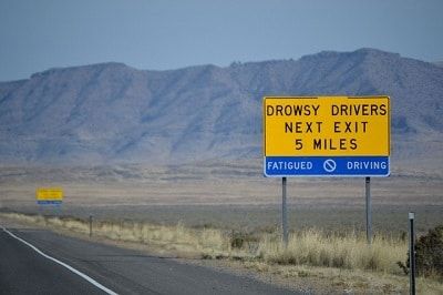 drowsy drivers sign