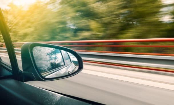 blur in driving car
