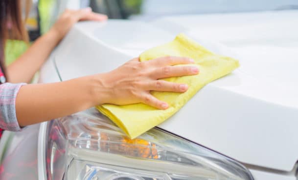 cleaning car